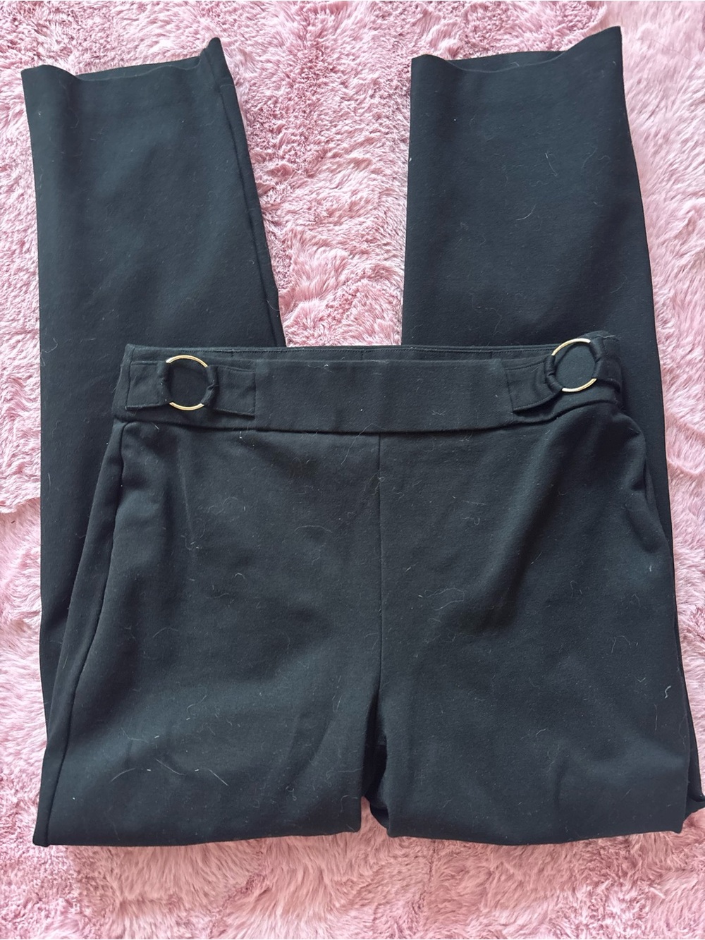 Black Straight-Leg dress Pants